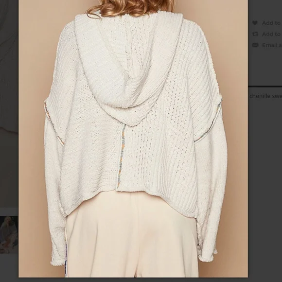 POL Cream V-Neck Sweater - Picture 6 of 10